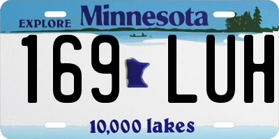 MN license plate 169LUH