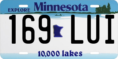 MN license plate 169LUI