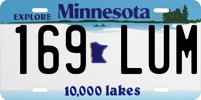 MN license plate 169LUM