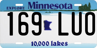 MN license plate 169LUO