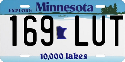 MN license plate 169LUT