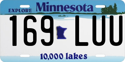 MN license plate 169LUU