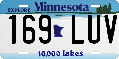 MN license plate 169LUV