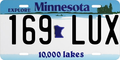 MN license plate 169LUX