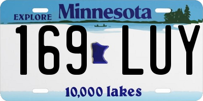 MN license plate 169LUY