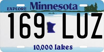 MN license plate 169LUZ