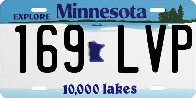 MN license plate 169LVP