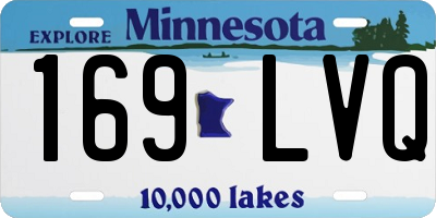 MN license plate 169LVQ