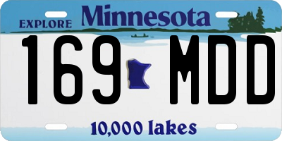MN license plate 169MDD