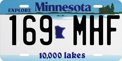 MN license plate 169MHF