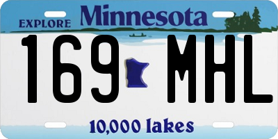 MN license plate 169MHL