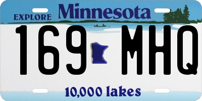 MN license plate 169MHQ