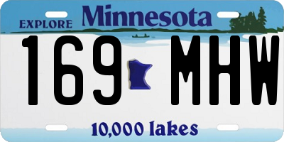 MN license plate 169MHW