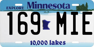 MN license plate 169MIE