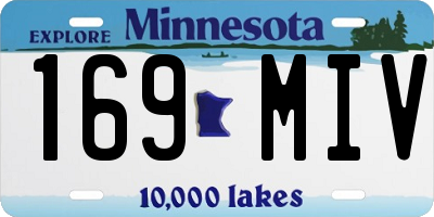 MN license plate 169MIV
