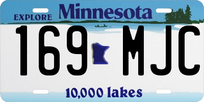 MN license plate 169MJC