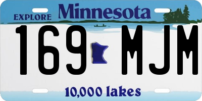 MN license plate 169MJM