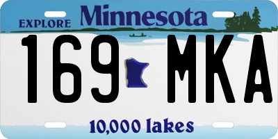 MN license plate 169MKA