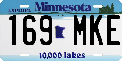 MN license plate 169MKE