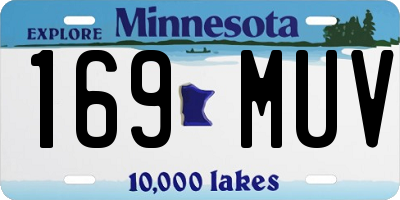 MN license plate 169MUV