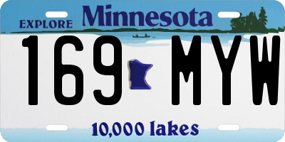 MN license plate 169MYW