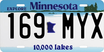 MN license plate 169MYX