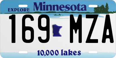 MN license plate 169MZA