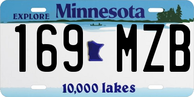 MN license plate 169MZB