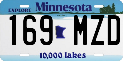 MN license plate 169MZD