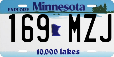 MN license plate 169MZJ