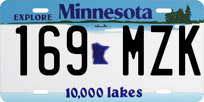 MN license plate 169MZK