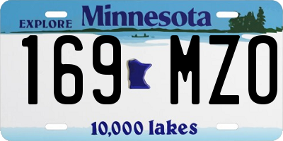 MN license plate 169MZO