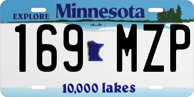 MN license plate 169MZP