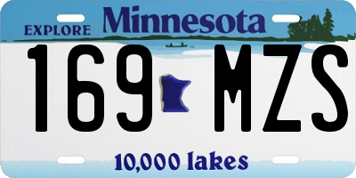 MN license plate 169MZS