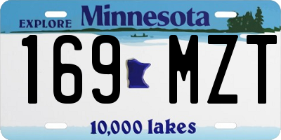 MN license plate 169MZT