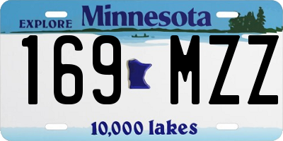 MN license plate 169MZZ