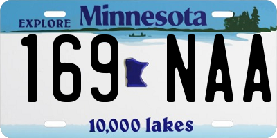 MN license plate 169NAA