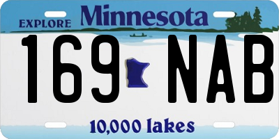 MN license plate 169NAB