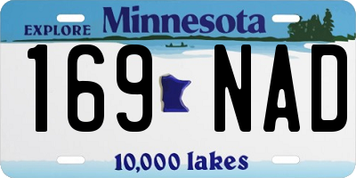 MN license plate 169NAD