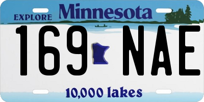 MN license plate 169NAE