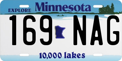 MN license plate 169NAG