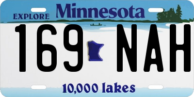 MN license plate 169NAH
