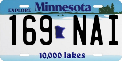 MN license plate 169NAI
