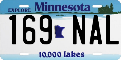 MN license plate 169NAL