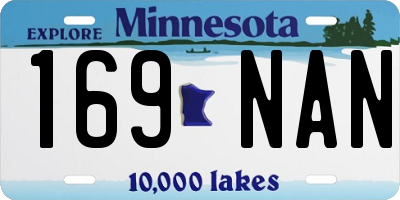 MN license plate 169NAN