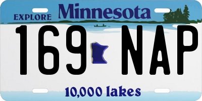 MN license plate 169NAP