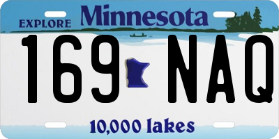 MN license plate 169NAQ