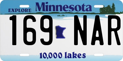 MN license plate 169NAR