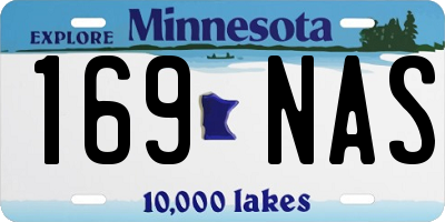 MN license plate 169NAS
