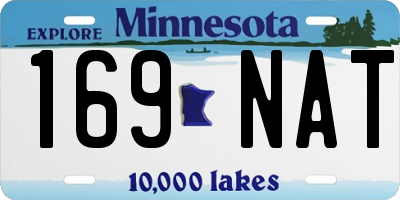 MN license plate 169NAT